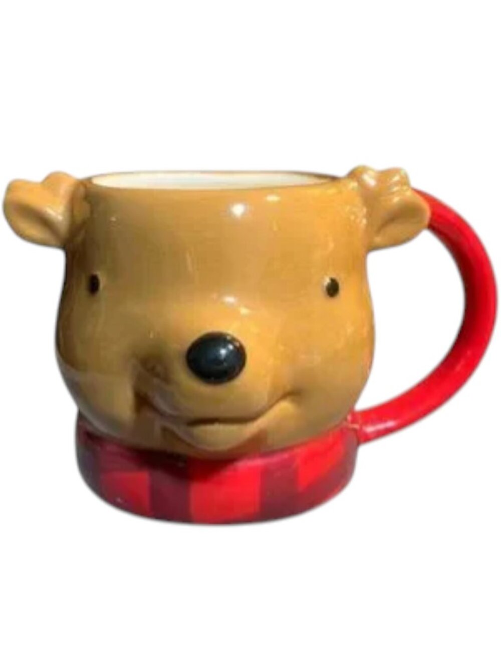 NWOT! 2015 THRESHOLD 3D Reindeer Ceramic Mug Cup Christmas Holiday Decor 14 oz